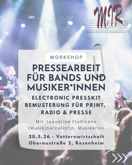 Presseworkshop für Bands der MIR 2026